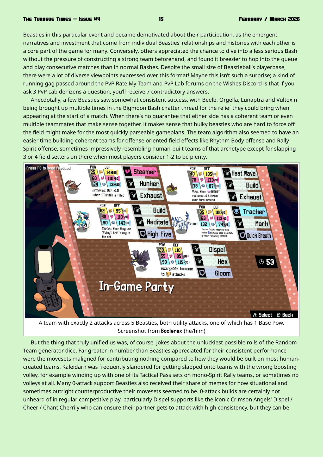 Page 15. Random Teams Bash recap
